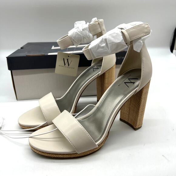Worthington Shoes - Worthington Womens Lynch Heeled Sandals Ivory Size 8M